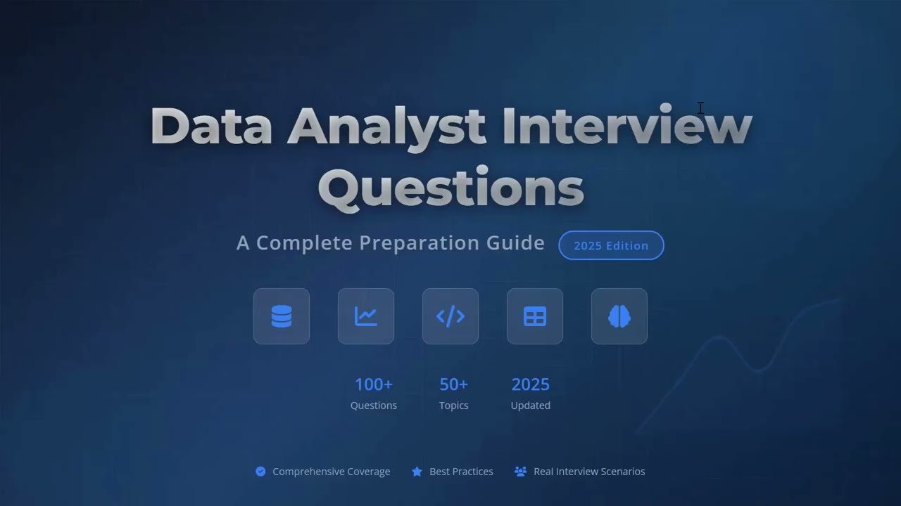 Data Analyst Interview Questions & Answers MUST Know ! Don’t Go for Interview Without Watching This!