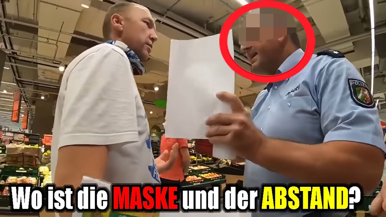 Friedliche B&uuml;rger wollen keine Maske tragen und bleiben absolut friedlich (haha)