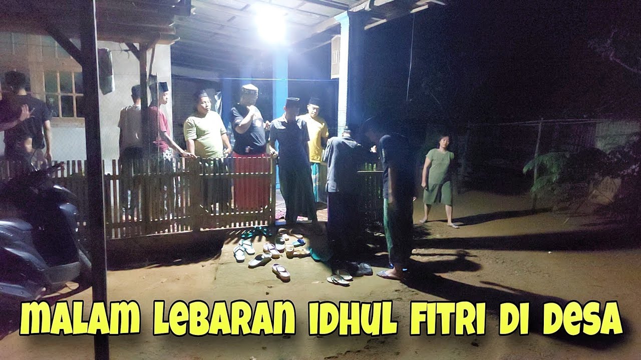 Malam idhul fitri di kampung / penyambutan lebaran di desaku dgn nuansa jawa kuno