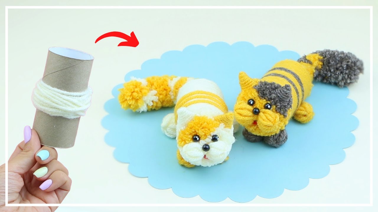 Вы просили и Я сделала! 🐱🧶 Мастер-класс: Как сделать удивительного Котика из ниток и втулки 💛