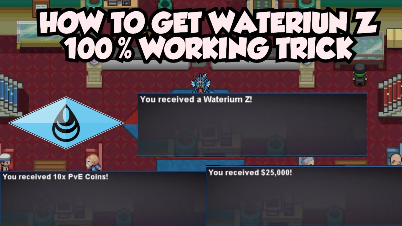 HOW TO GET WATERIUN Z - CRYTAL | NEW Z- CRYTALS | MONOTYPE TOURNAMENT | POKEMON REVOLUTION ONLINE