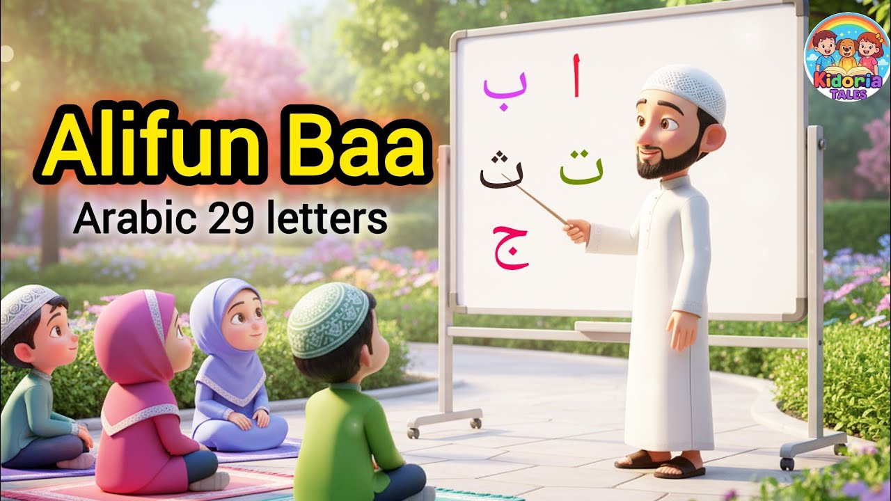 Alifun Baa | Arabic 29 letters | Islamic Learning for Kid's | Islamic Video | Kidoria Tales 🌟
