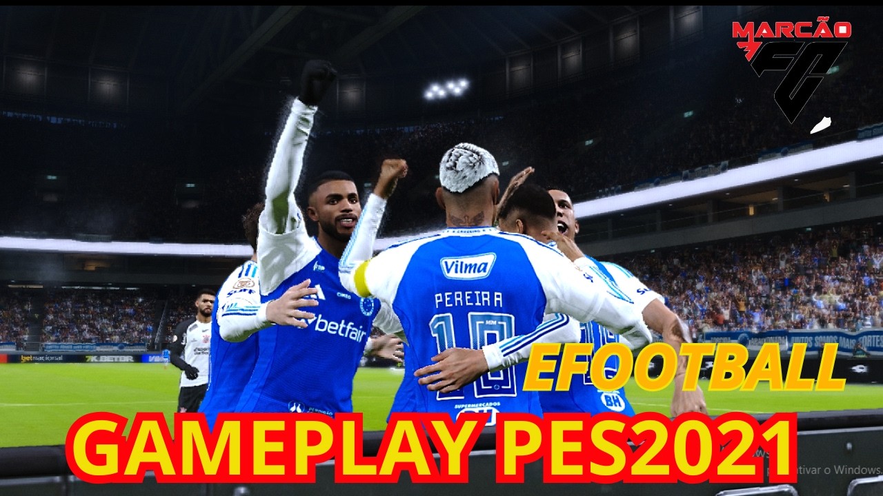 EMPATE ELETRIZANTE DO CRUZEIRO X TIMÃO NA LIGA EFOOTBALL PES 21 NO PC GAMER🎮👍