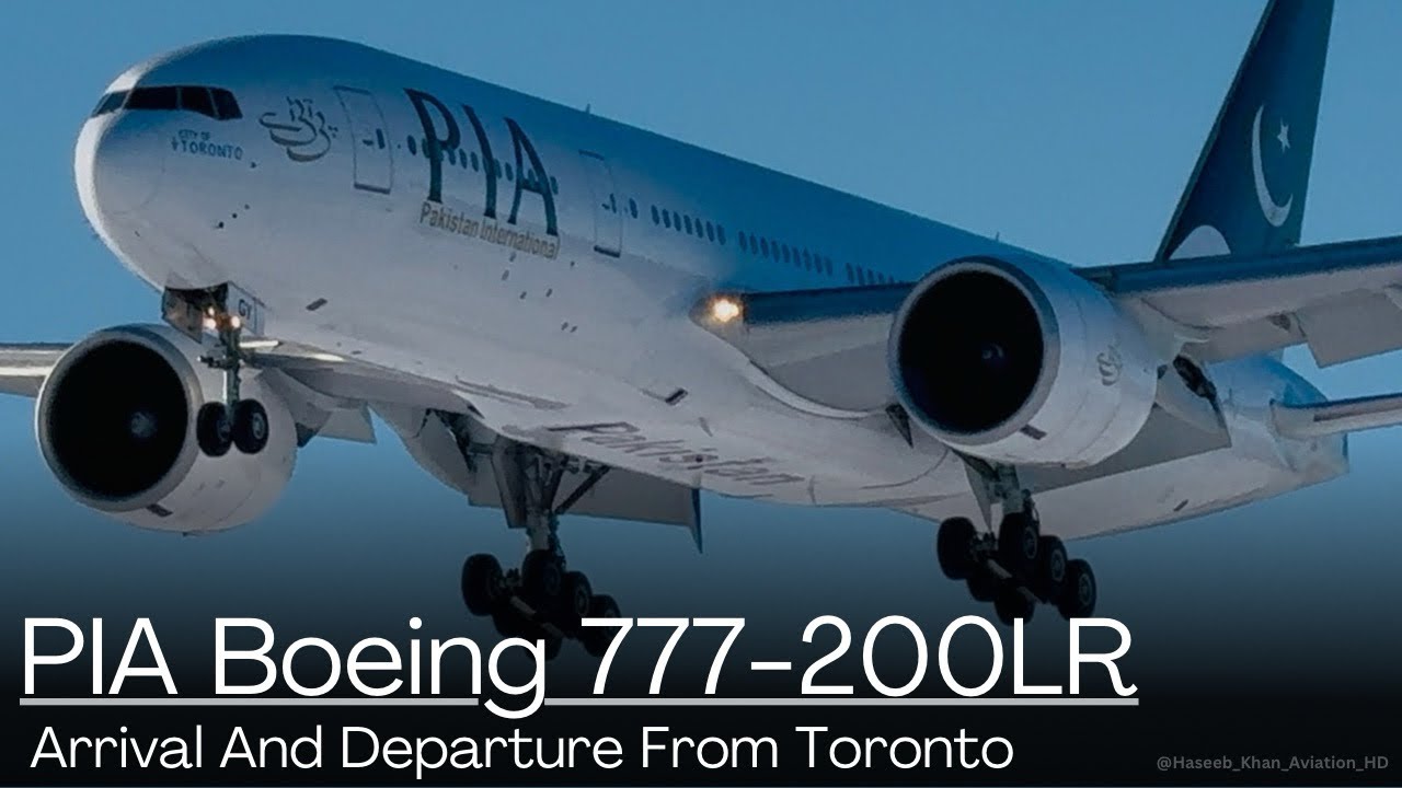 PIA Boeing 777 SUNNY DAY Arrival And Departure From Toronto Pearson!  #aviation #pakistan #pia #yyz 