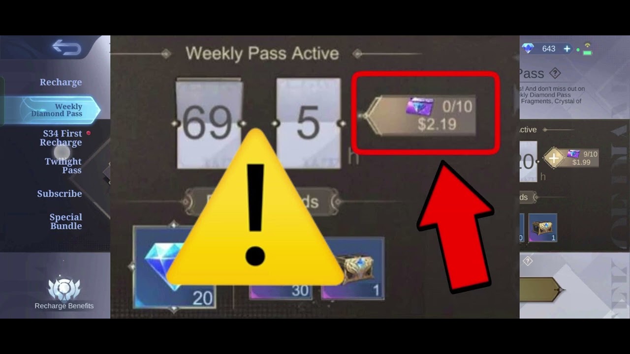 របៀបទិញ Weekly Diamond Pass MLBB និងជៀសវាងទិញលើស