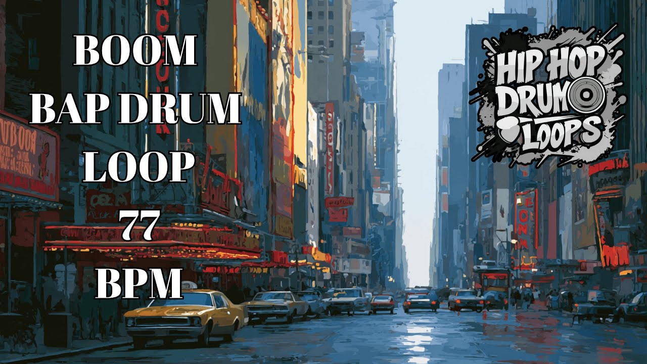 77 BPM Hip Hop Drum Loop – Smooth Boom Bap Pocket