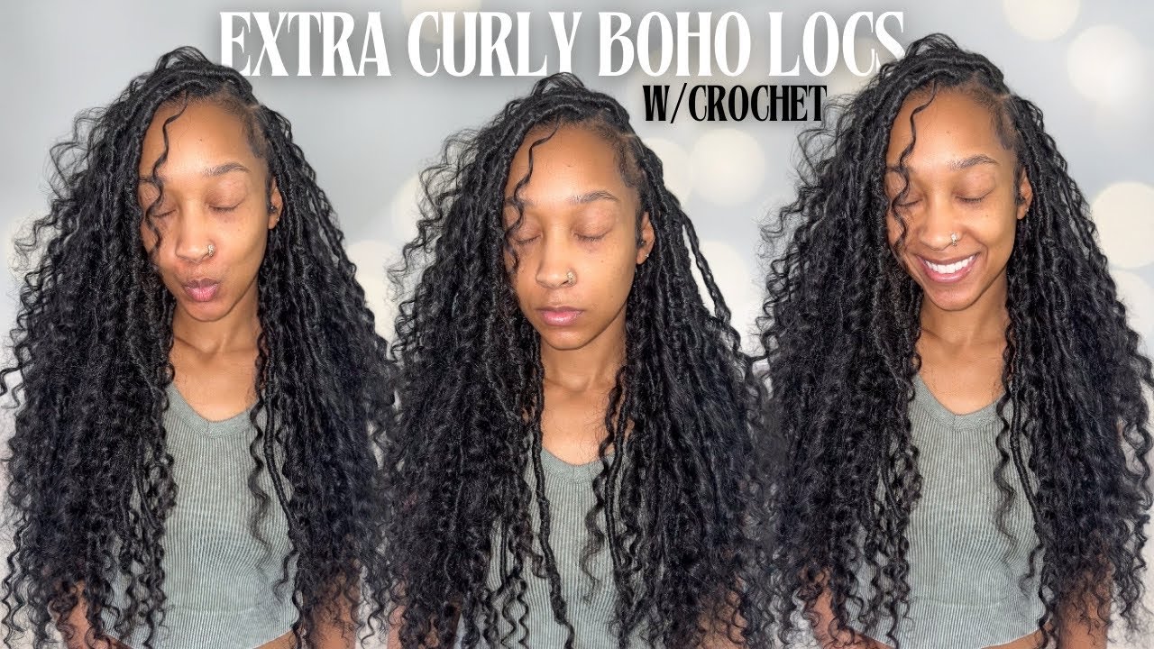 DIY Quick Curly Boho Locs using CROCHET Feat Hot Braids Human Hair