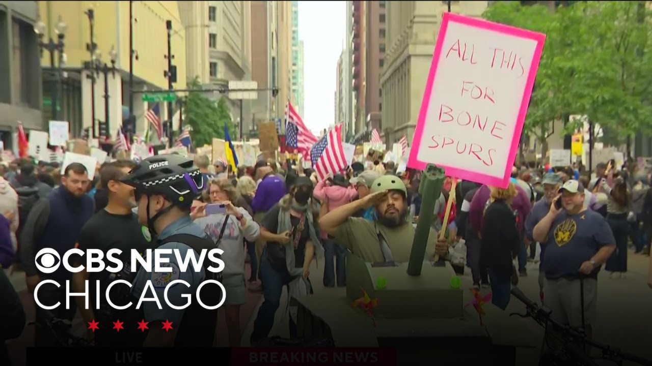Dave Savini reports live from the Chicago No Kings protest in Daley Plaza