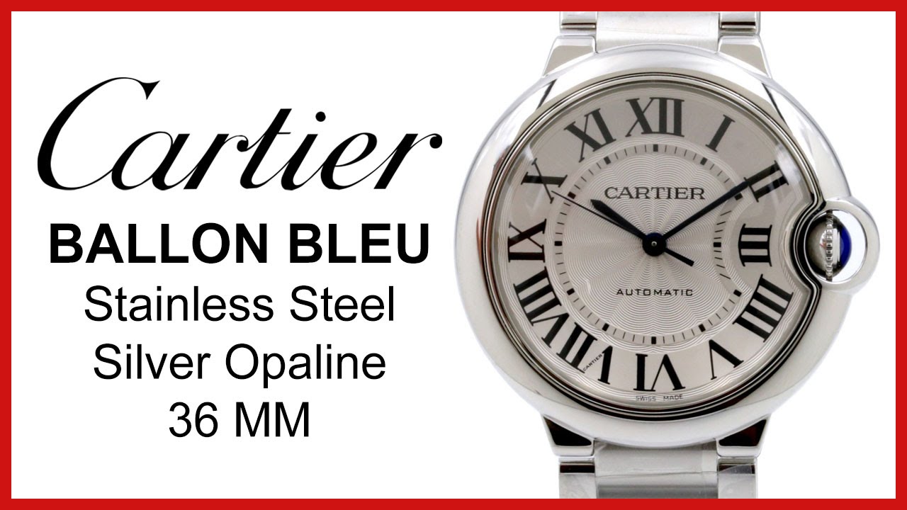 ▶ Cartier Ballon Bleu, средний размер, 36 мм, нержавеющая сталь, РАСПАКОВКА И ОБЗОР — серебристо-...