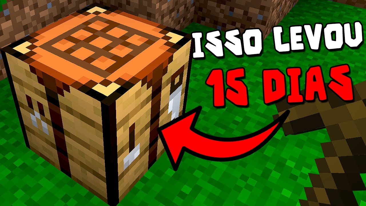 LEVEI 15 DIAS PRA FAZER uma CRAFTING TABLE no MOD MAIS DIFICIL do MINECRAFT