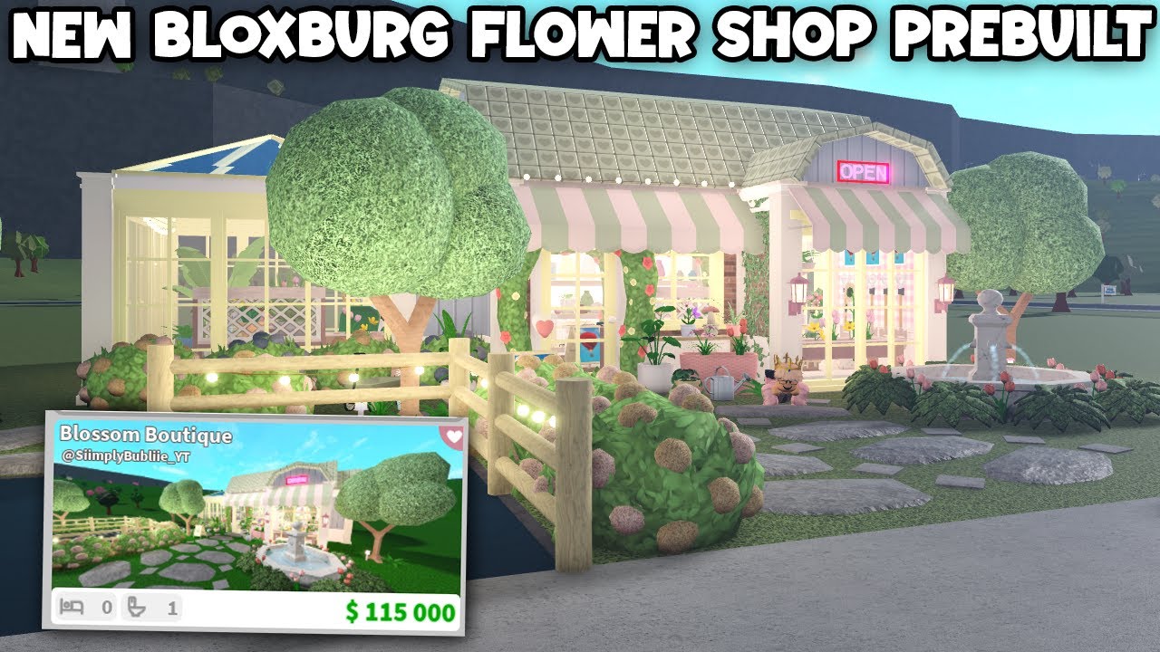 TOURING the NEW $115K BLOXBURG FLOWER SHOP UPDATE PREBUILT...
