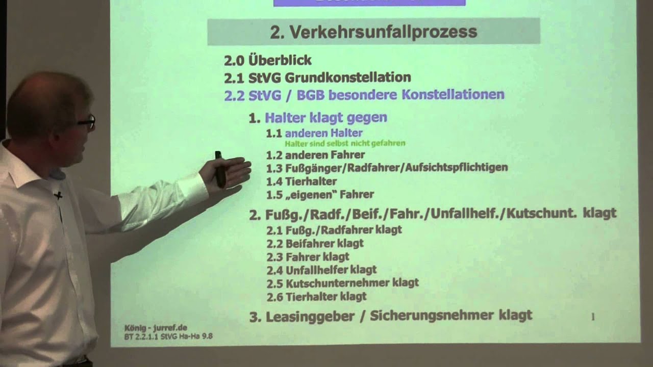 StVG 2.2 Sonderkonstellationen &Uuml;berblick