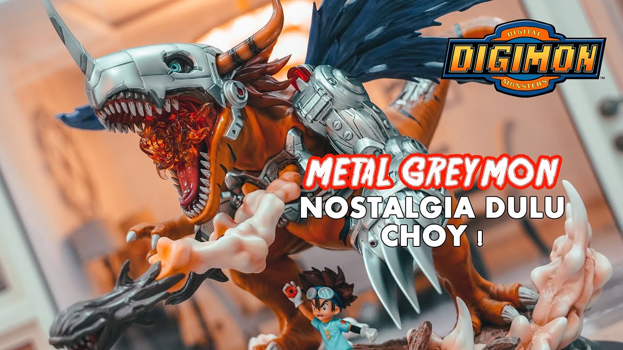 Unboxing Statue Digimon Metal Greymon !!!