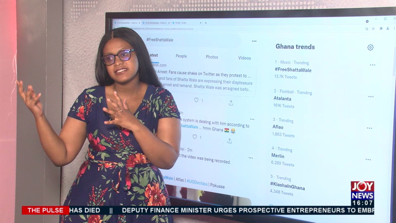 #FreeShattaWale number one on twitter trends - The Pulse on JoyNews (21-10-21)