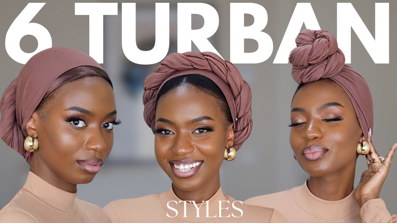 HOW TO TIE TURBAN | HEADSCARF | HEAD TIE | 2 SCARVES 6 SIMPLE STYLES | Glory Okings