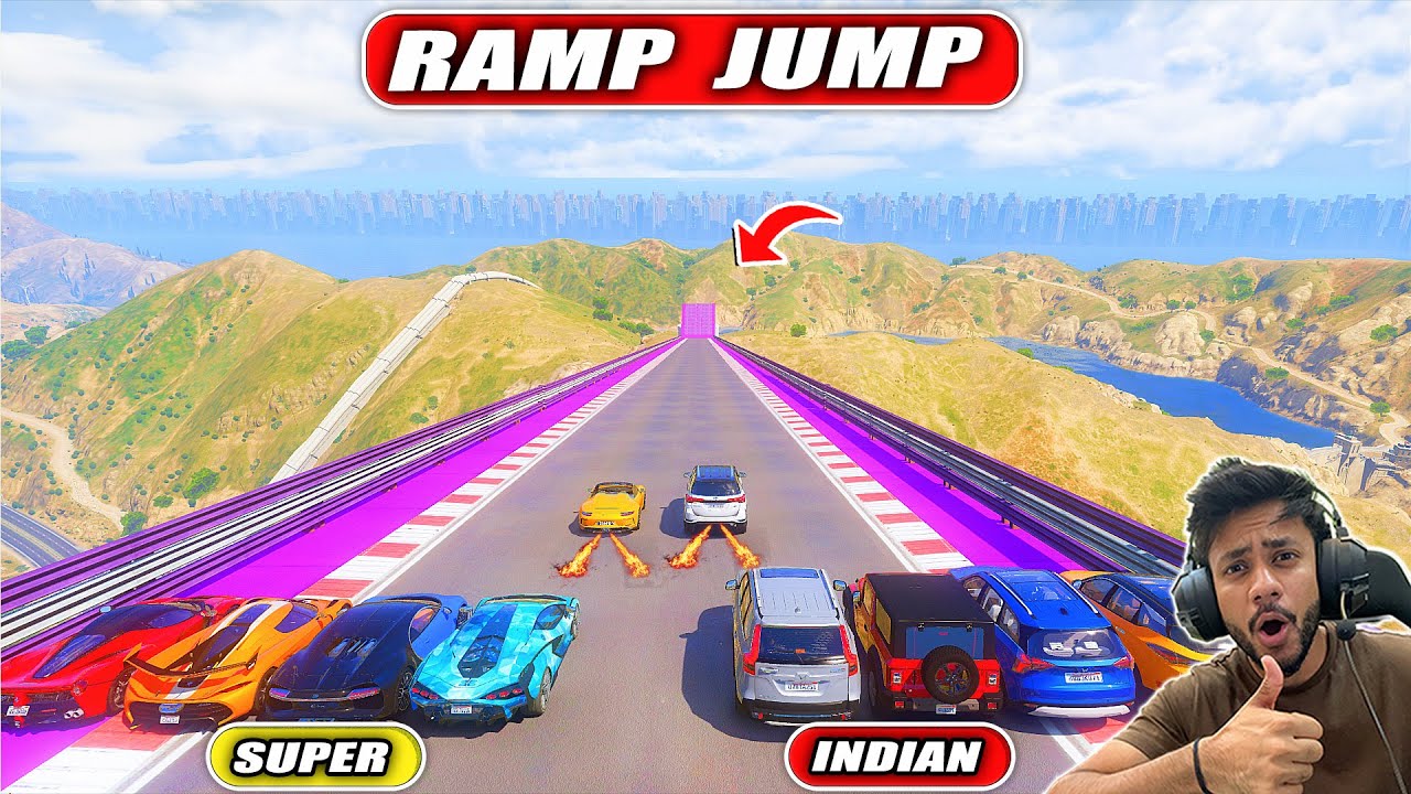 INDIAN CARS VS SUPER CARS BOOSTER RAMP CHALLENGE😨😍 GTA 5