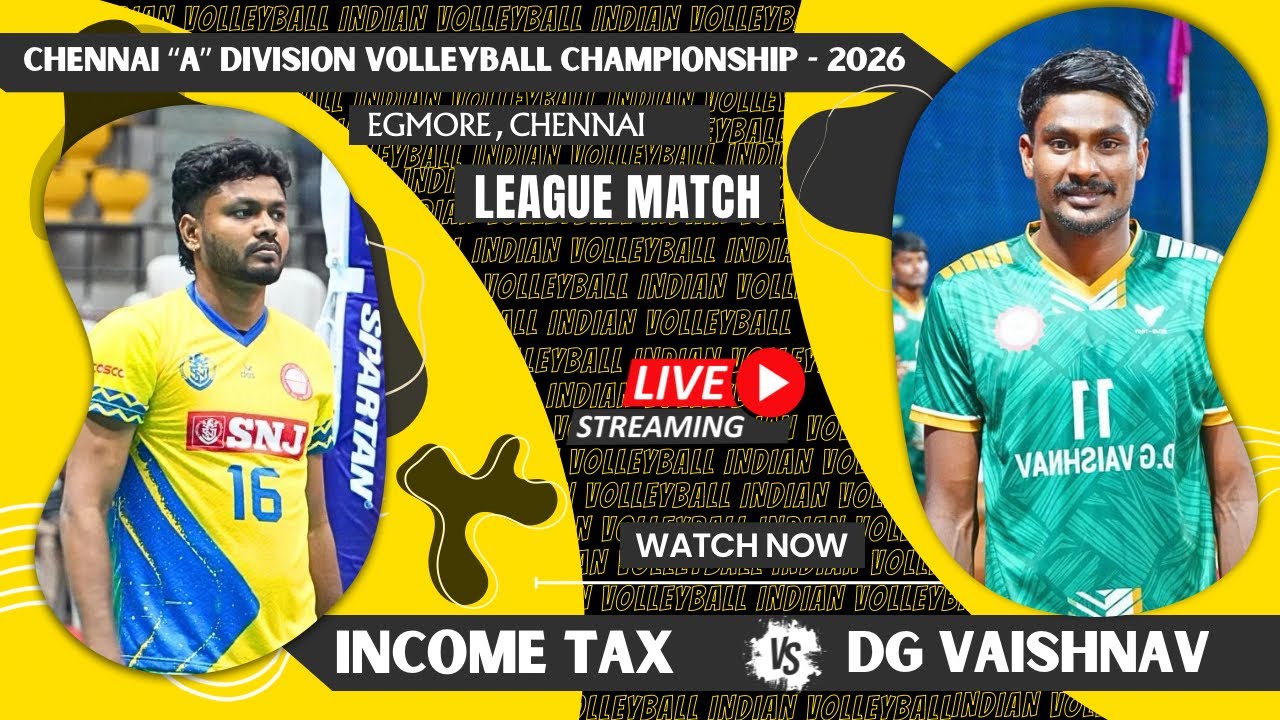 Day 1 🔥Incometax Vs DG Vaishnav | Mens | Chennai District A Division Volleyball Championship 2026