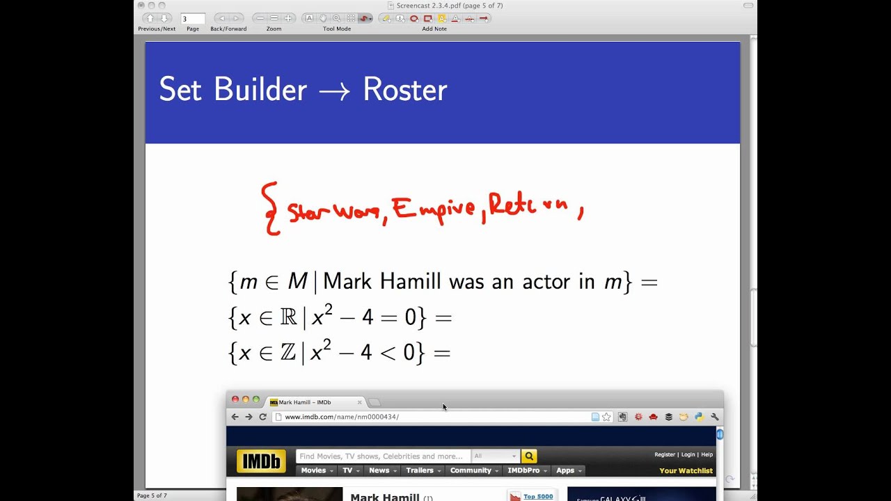 Set-builder notation (Screencast 2.3.4)