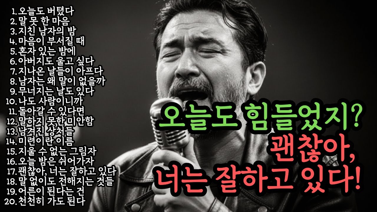 🌙지친 중년을 조용히 안아주는 위로곡✨ 오늘도 힘들었지? 괜찮아, 너는 잘하고 있다! 중년감성 20곡
