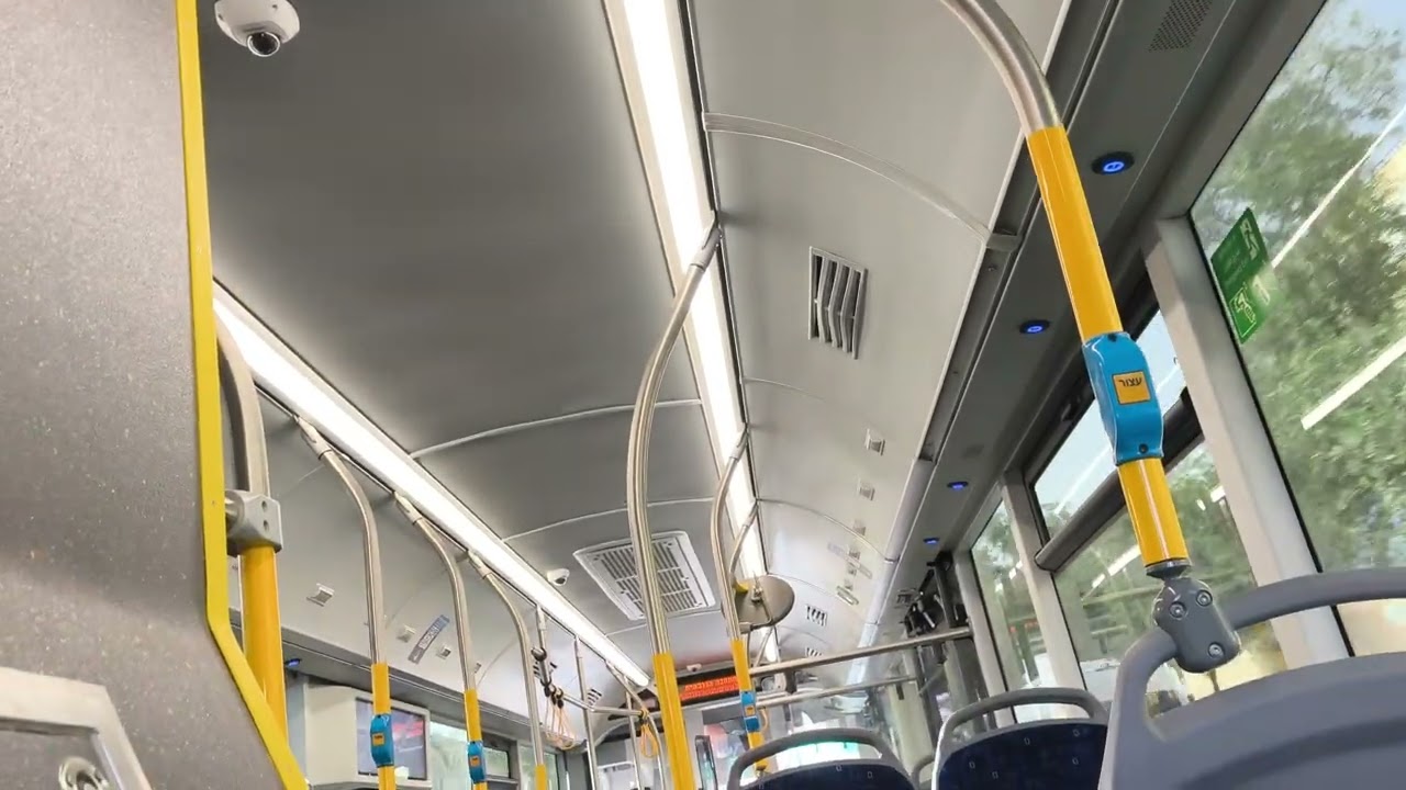 part 2 riding on Higer KLQ6129G CNG LF DBS route 22 in beer sheva (Voith Fast idle)