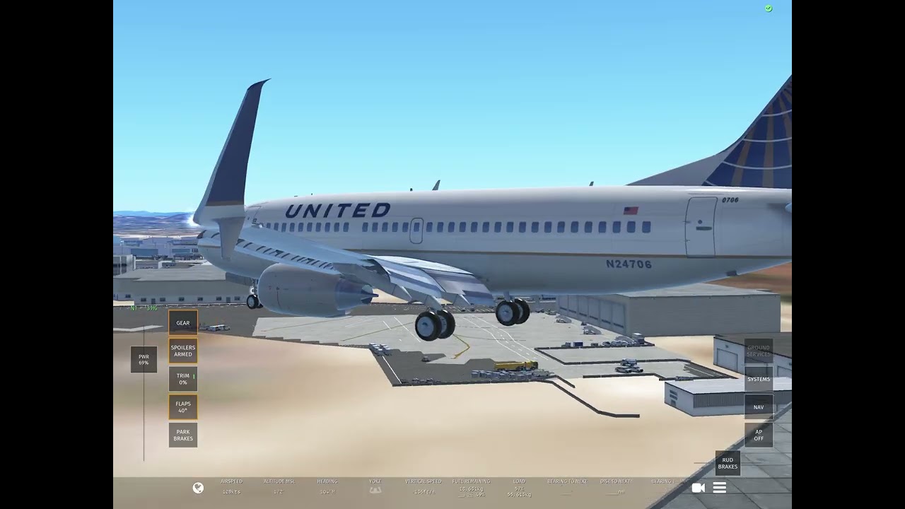 FLYING AN UNITED 737