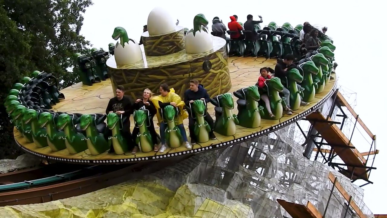 Dino Disk’o, Zamperla Disk O Coaster | On/Off Ride Footage | Parc Saint Paul | August 2019