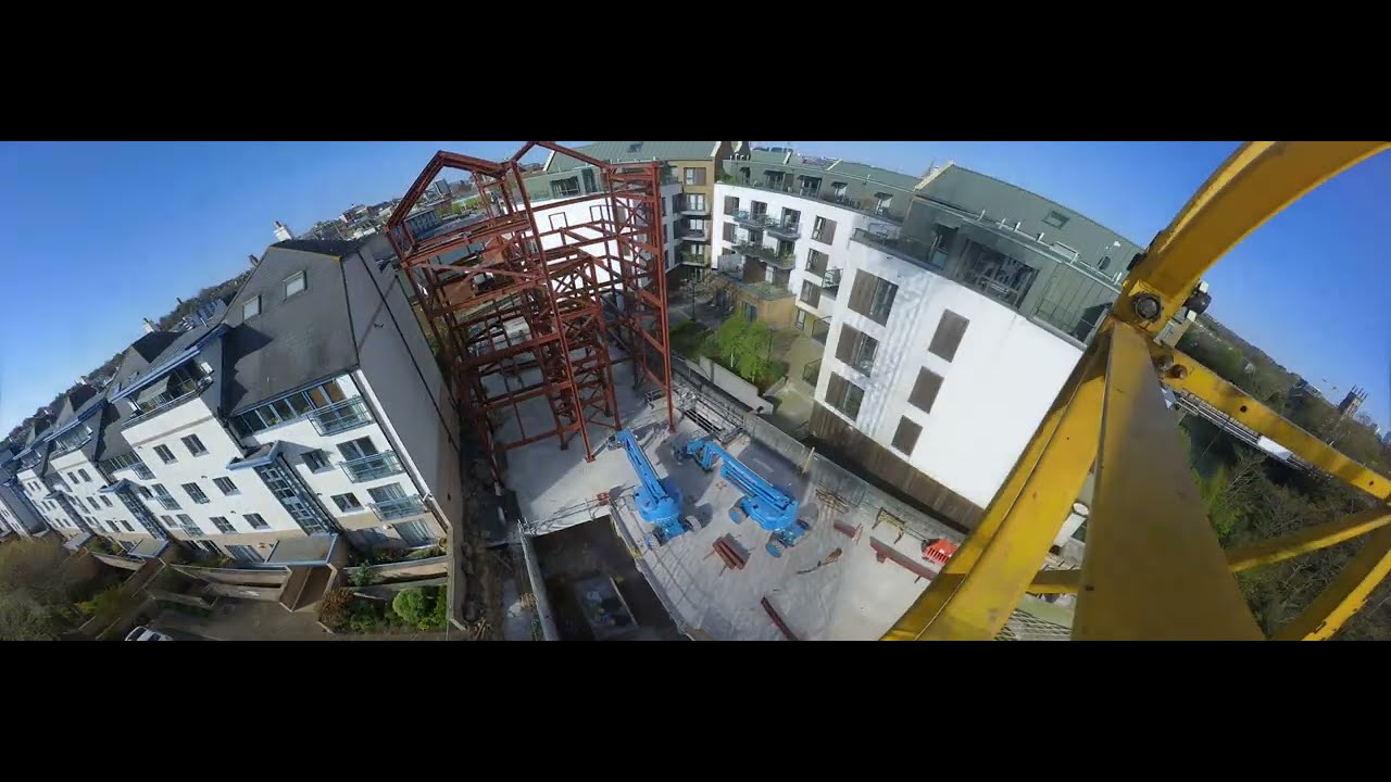Bristol Dockside Apartments | Construction Timelapse | Steel Frame Goes Up