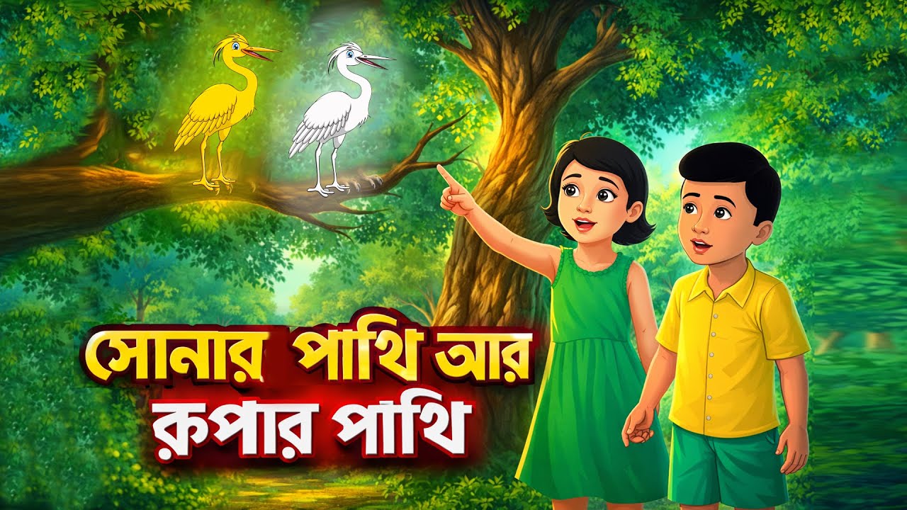 দুই জাদু পাখি ও দুই ভাইবোন | Bengali Moral Village Story | Bangla cartoon | Moral Cartoon Golpo