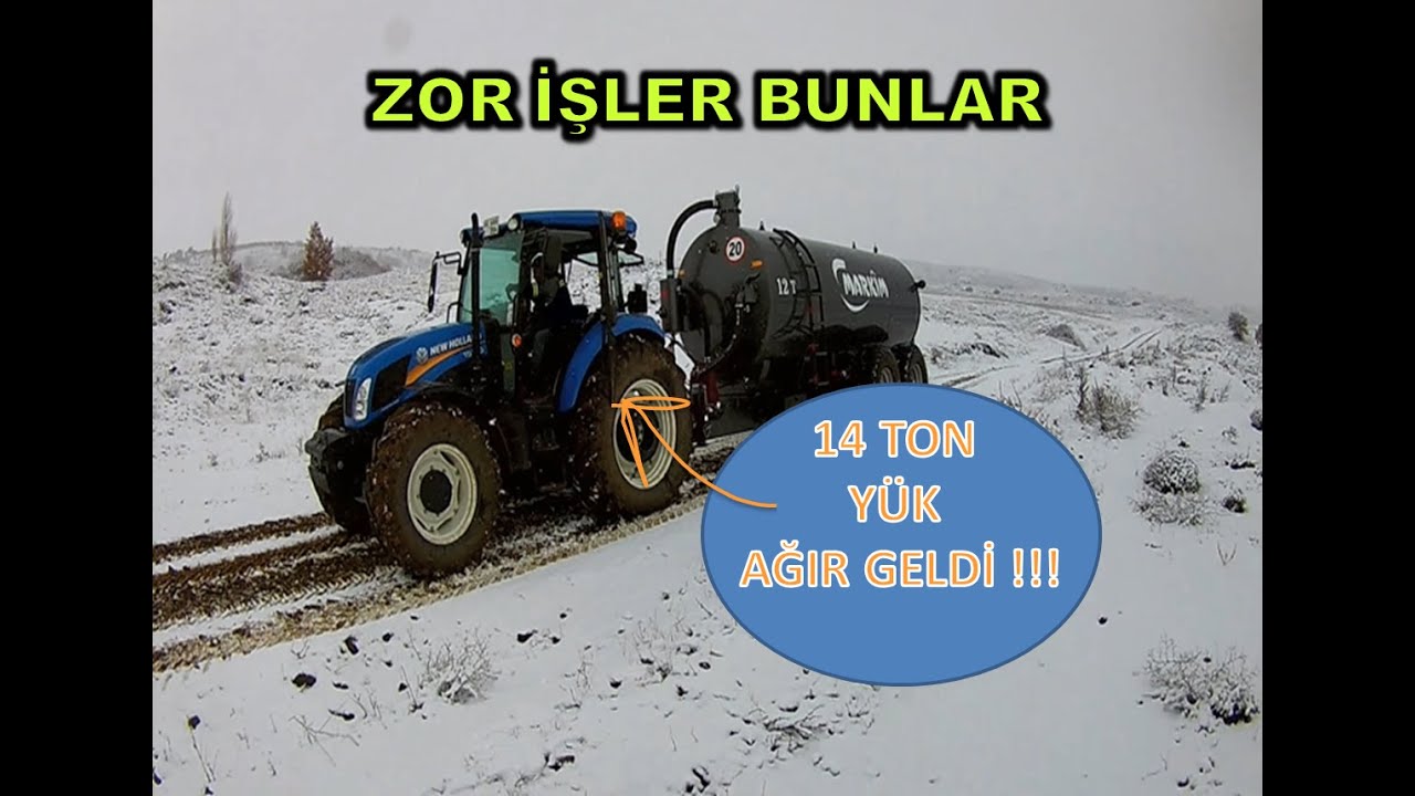 KÖYÜMÜZDE KAR KIŞ KIYAMET I TD 110 D 14 TON YÜKLE KALDI   I  SIVI GÜBRE DAĞITIMI #vlog1