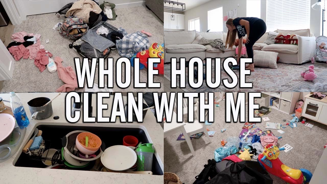 WHOLE HOUSE CLEAN WITH ME!!! *CLEANING MOTIVATION*