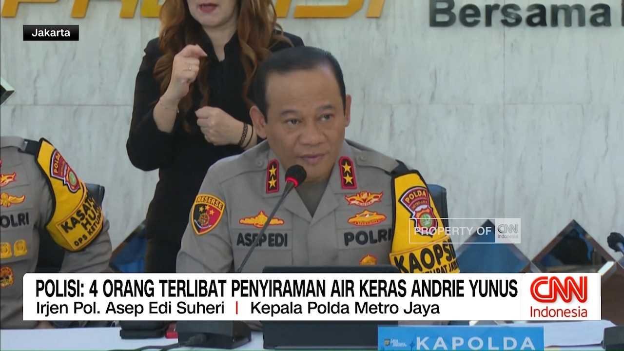 Polisi Sebut 4 Orang Terlibat Penyiraman Air Keras Andrie Yunus