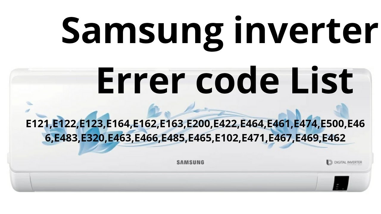 Samsung inverter ac errer code list