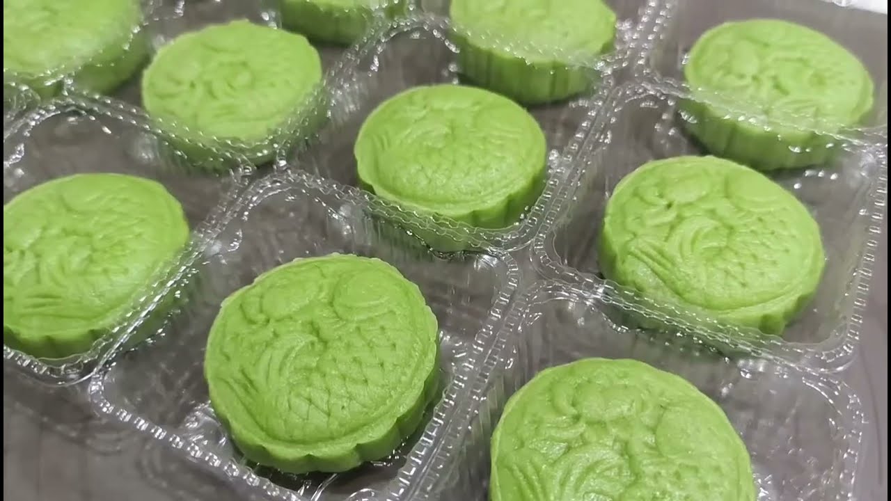 绿茶红豆馅 冰皮月饼 ｜中秋月饼 | Green Tea Red Bean Snow Skin Mooncake