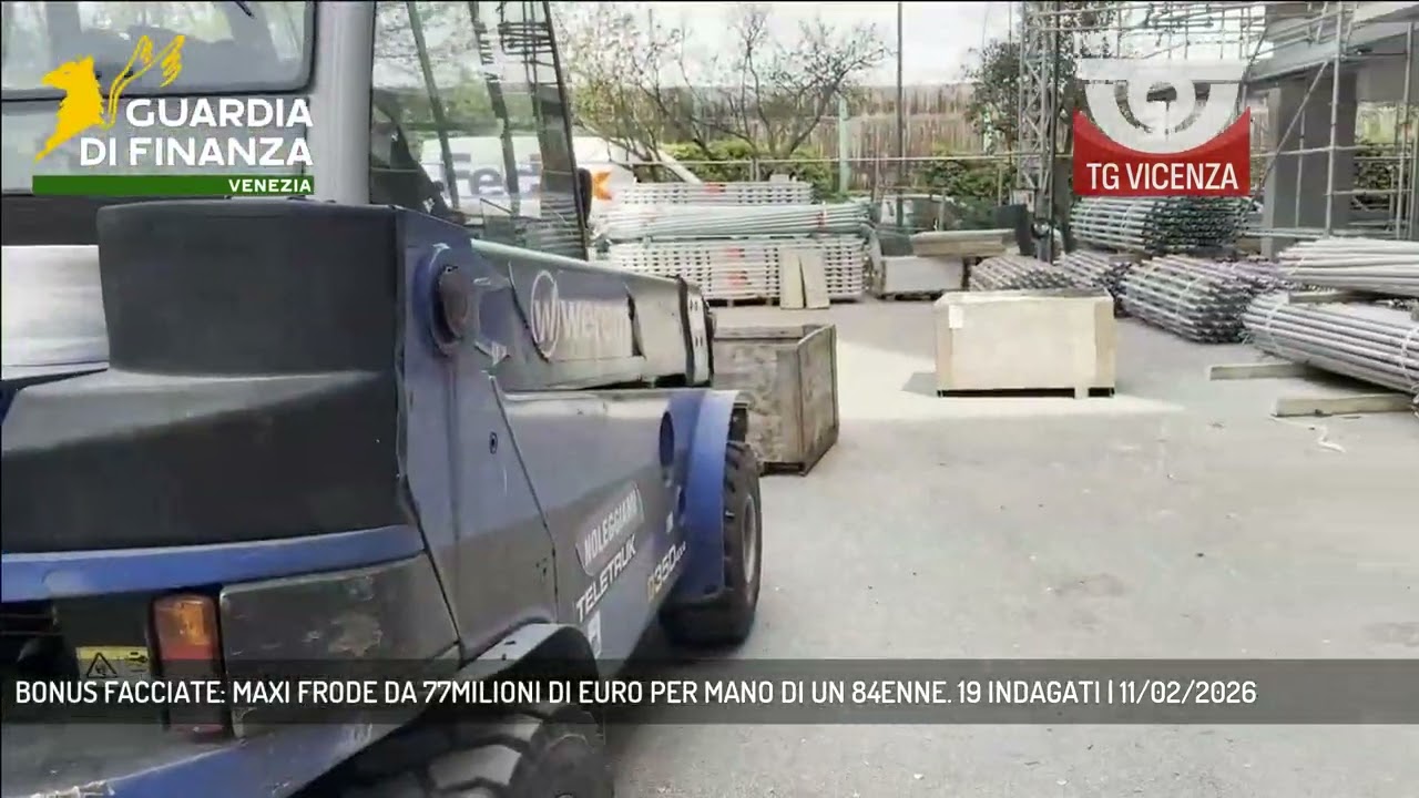 BONUS FACCIATE: MAXI FRODE DA 77MILIONI DI EURO PER MANO DI UN 84ENNE. 19 INDAGATI | 11/02/2026
