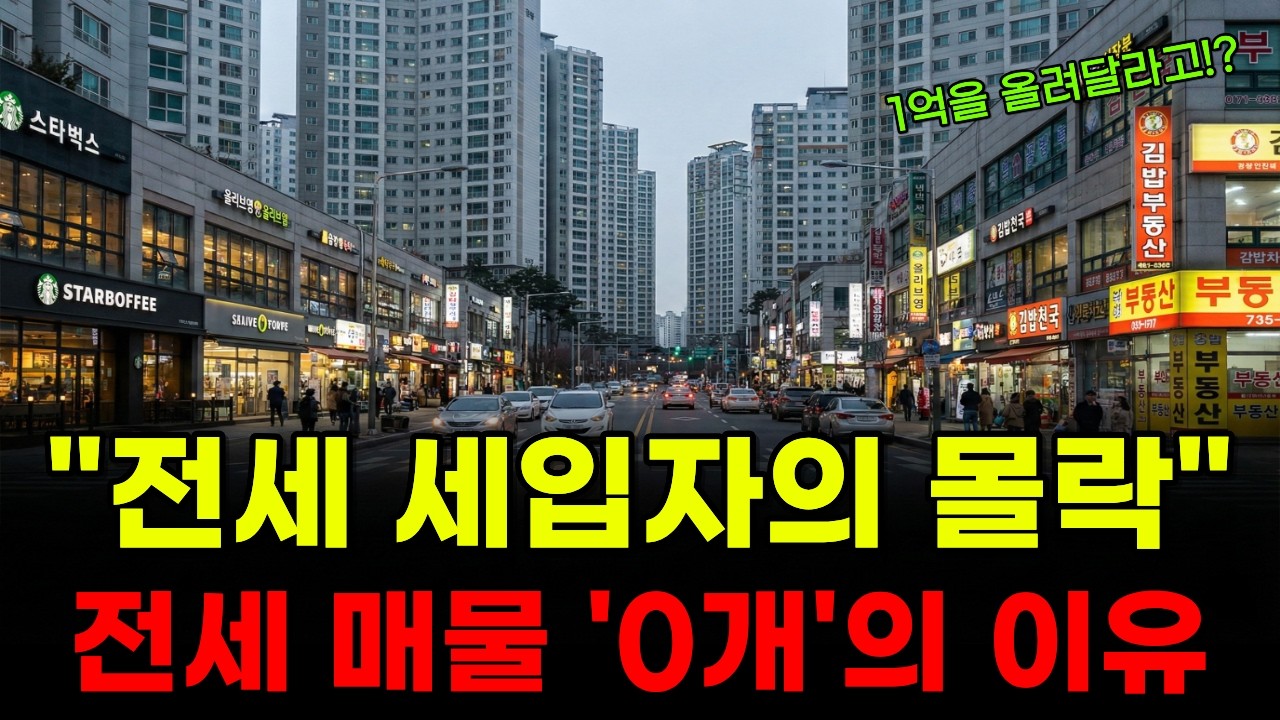 서울 아파트 전세 매물이 전부 사라지고있는 이유