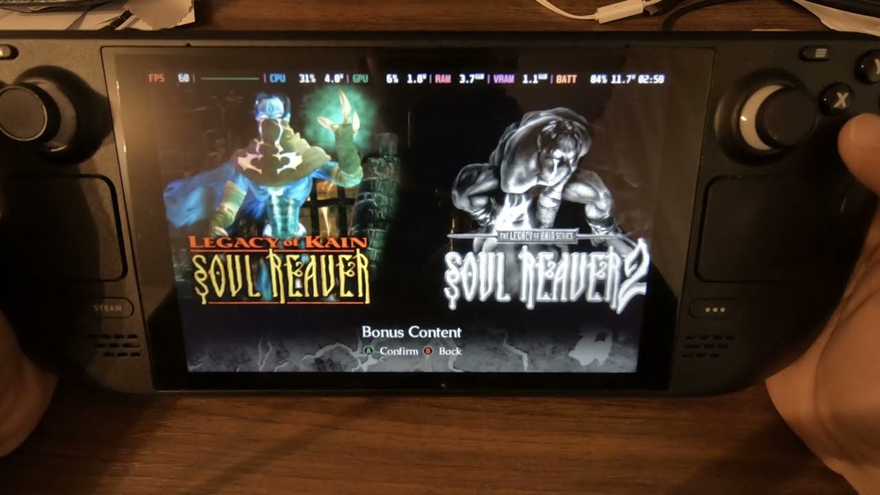First minutes of Soul Reaver 1 & 2 remasters on Steam Deck - Steam OS