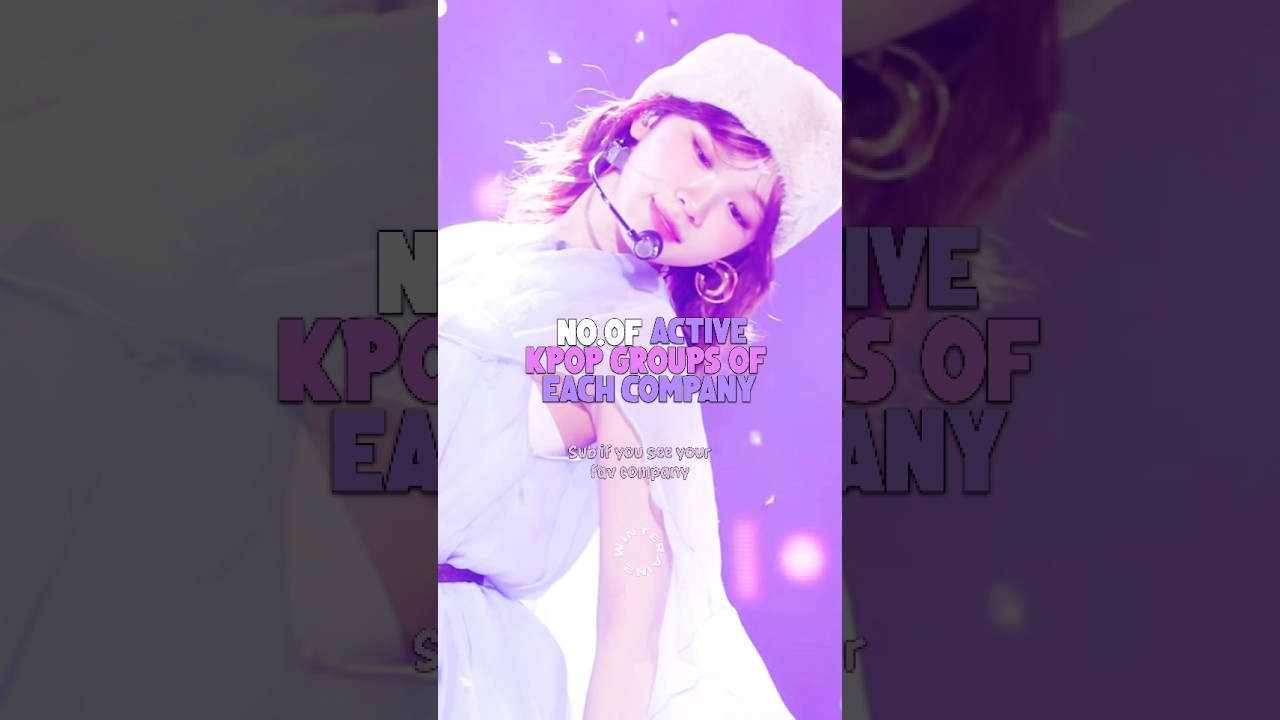 No.of active kpop groups of each company 🩰