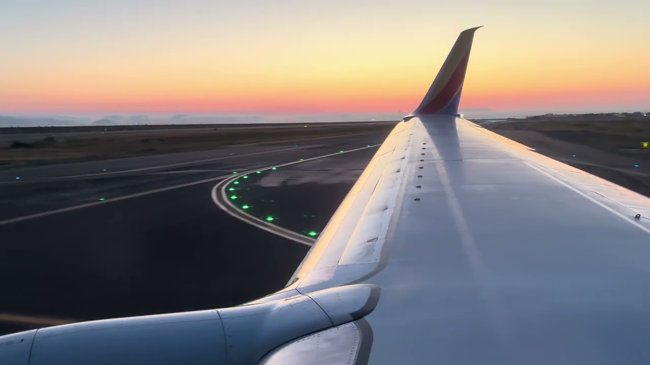 Southwest Airlines Evening Departure from Oakland International Airport 
