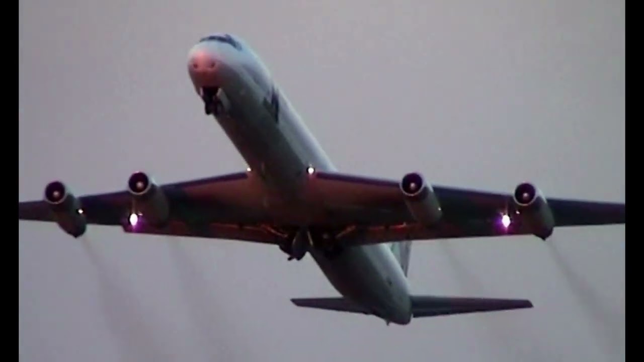 Douglas DC-8-63F   take off Ostend Airport