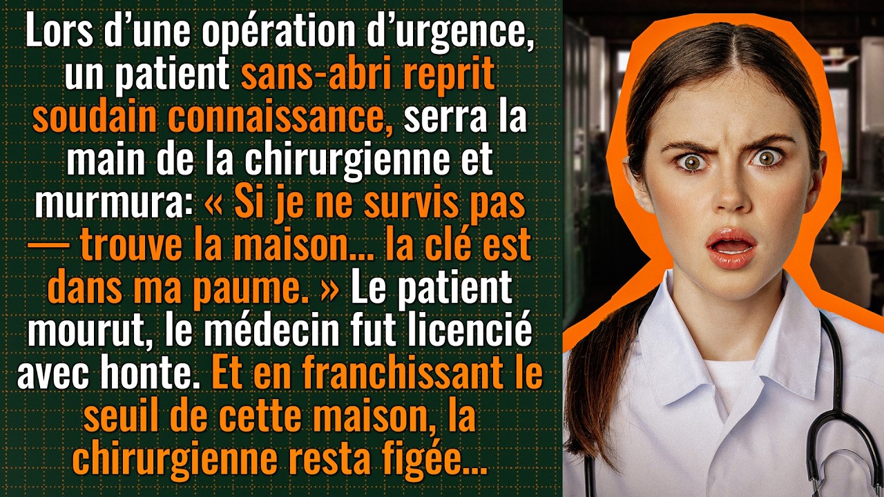Pendant l’opération, un sans-abri reprit connaissance et murmura au chirurgien…