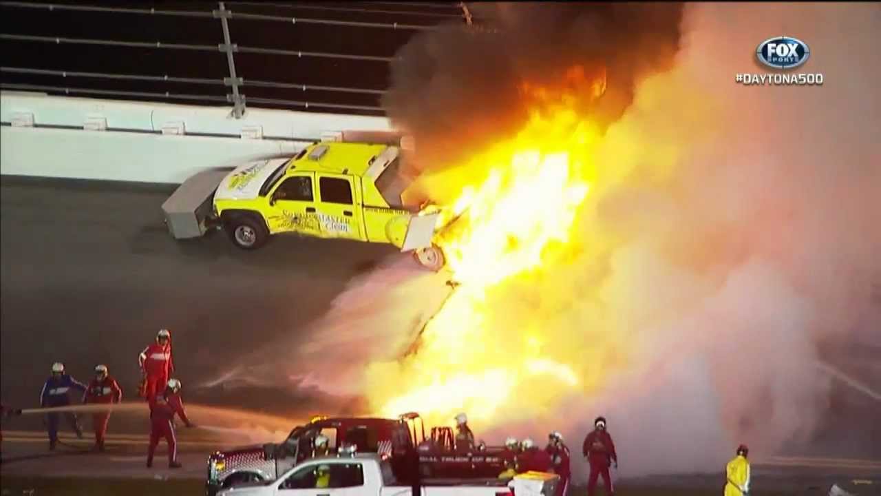 Jet-fuel fire at NASCAR Daytona 500
