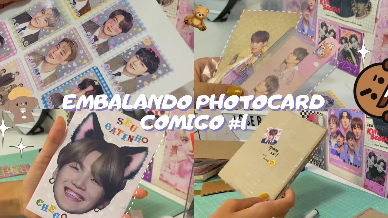 Embalando minha primeira troca de photocard !! pack with me