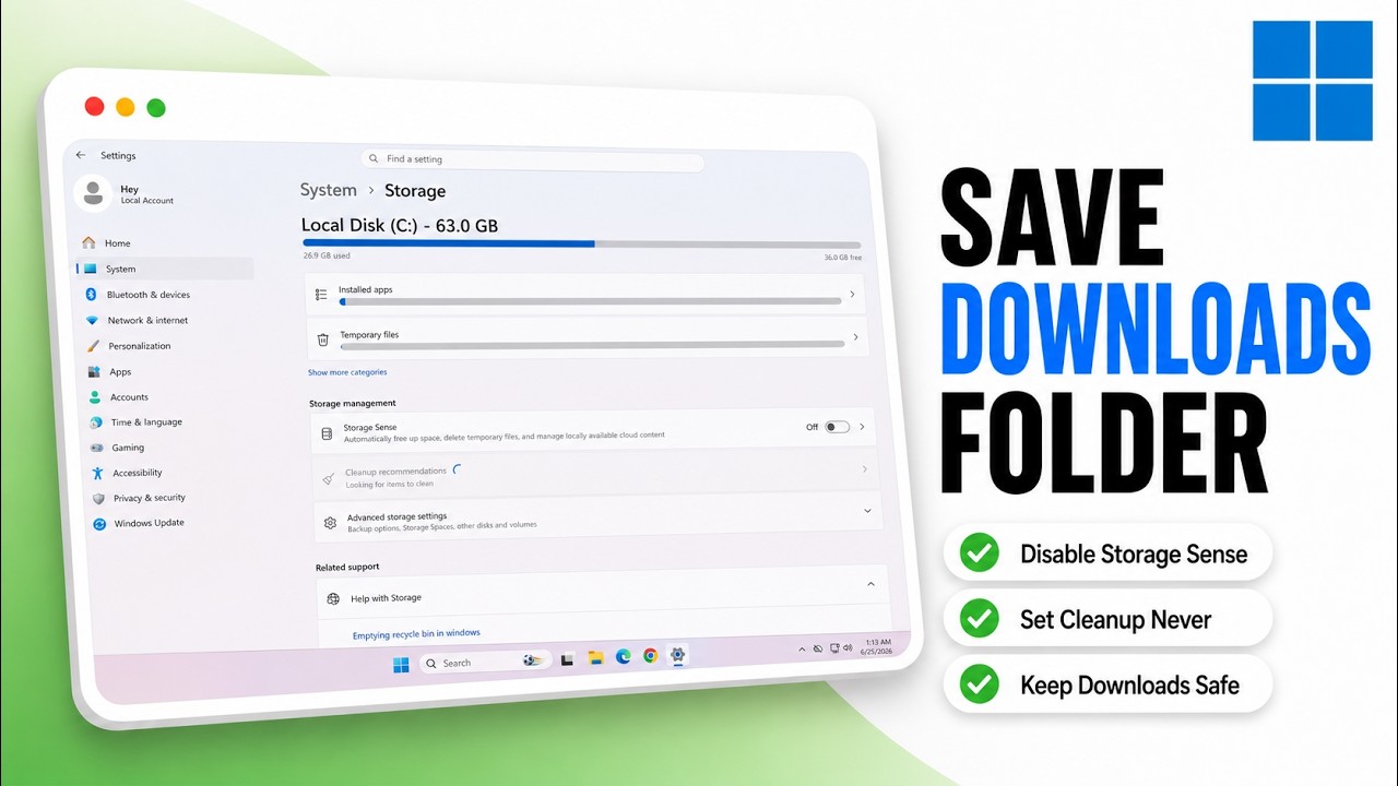 How to Fix Automatic Delete Files from Download Folder in Windows 11