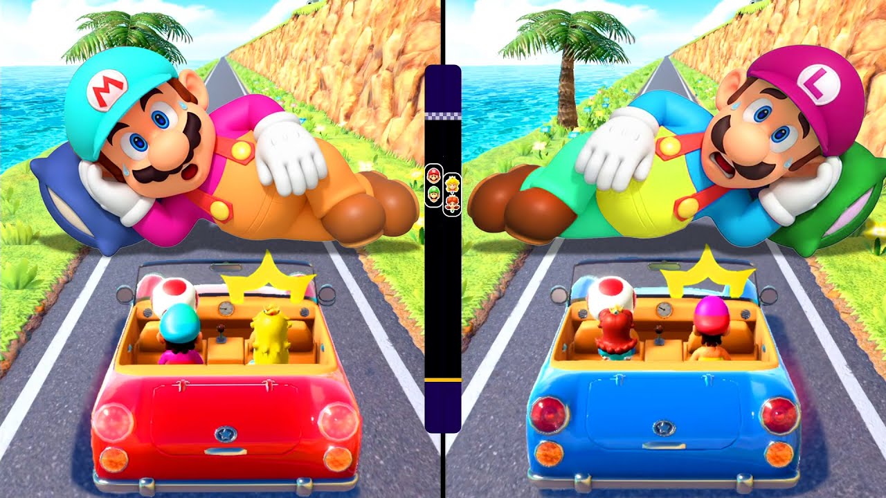 Mario Party Switch Lucky Team Battle - Peach & Mario & Vs Luigi & Daisy (Master Difficulty)
