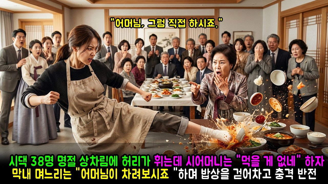 시댁 38명 명절 상차림에 허리가 휘는데 시어머니는 