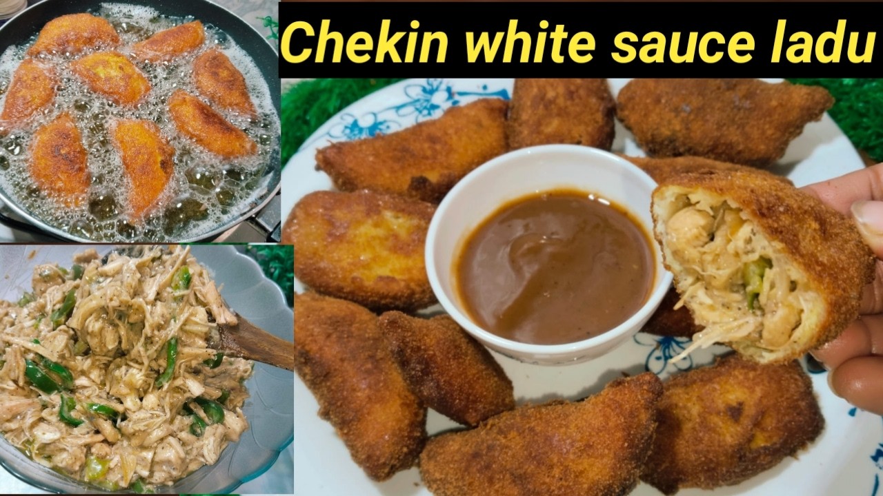Creamy Chicken Ladoo Recipe | White Sauce Filled Snack 😋by Dua kitchen