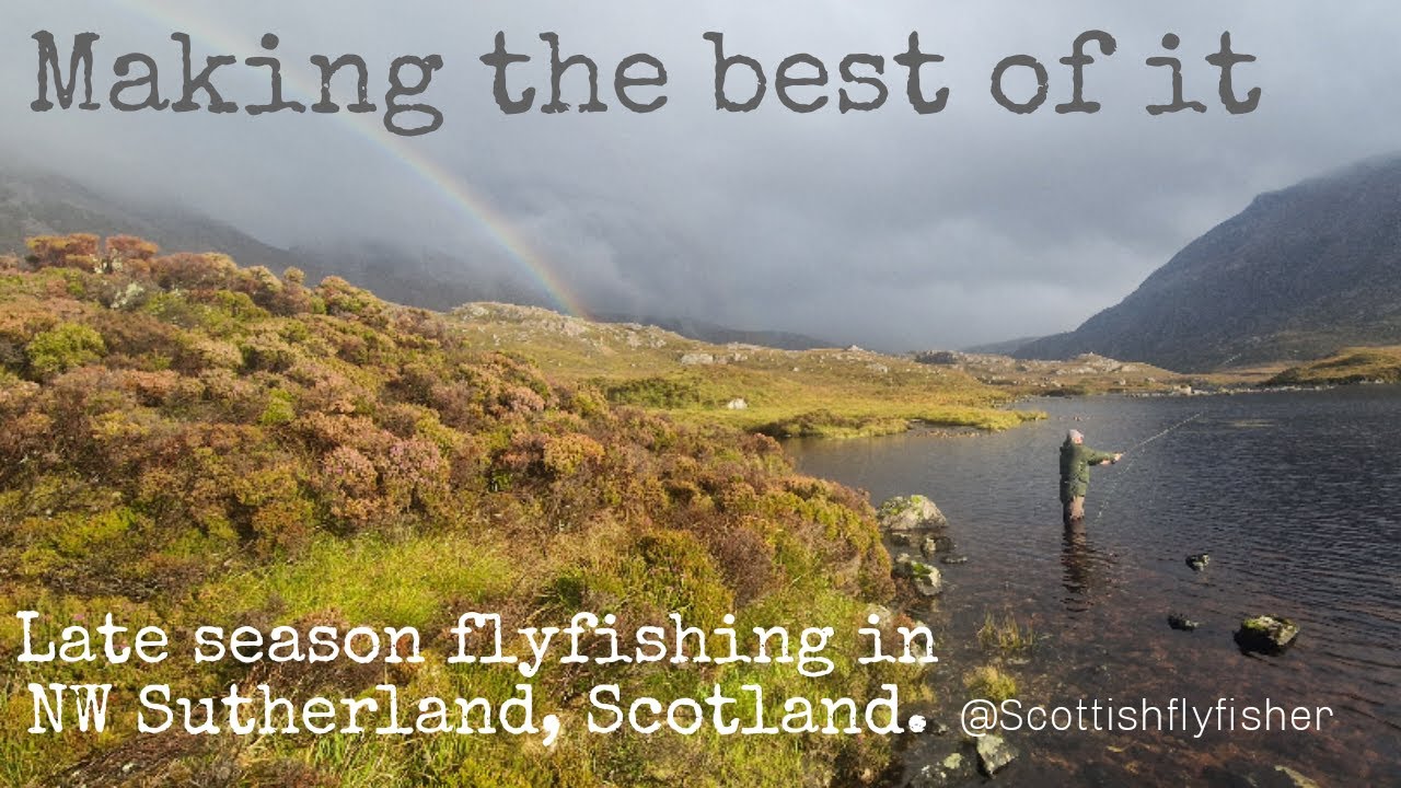 Making the best of it. Flyfishing in late season , Scottish Highlands.