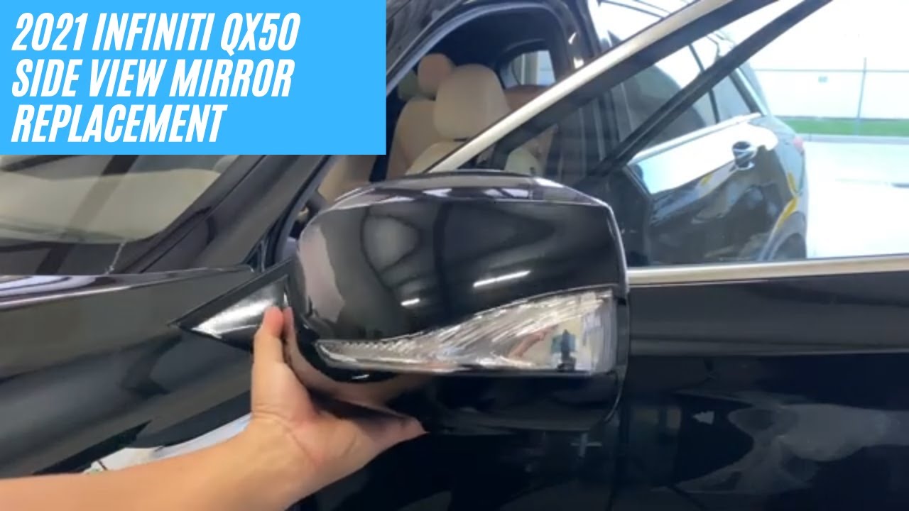 How to replace a 2021 Infiniti QX50 side view mirror | ReveMoto