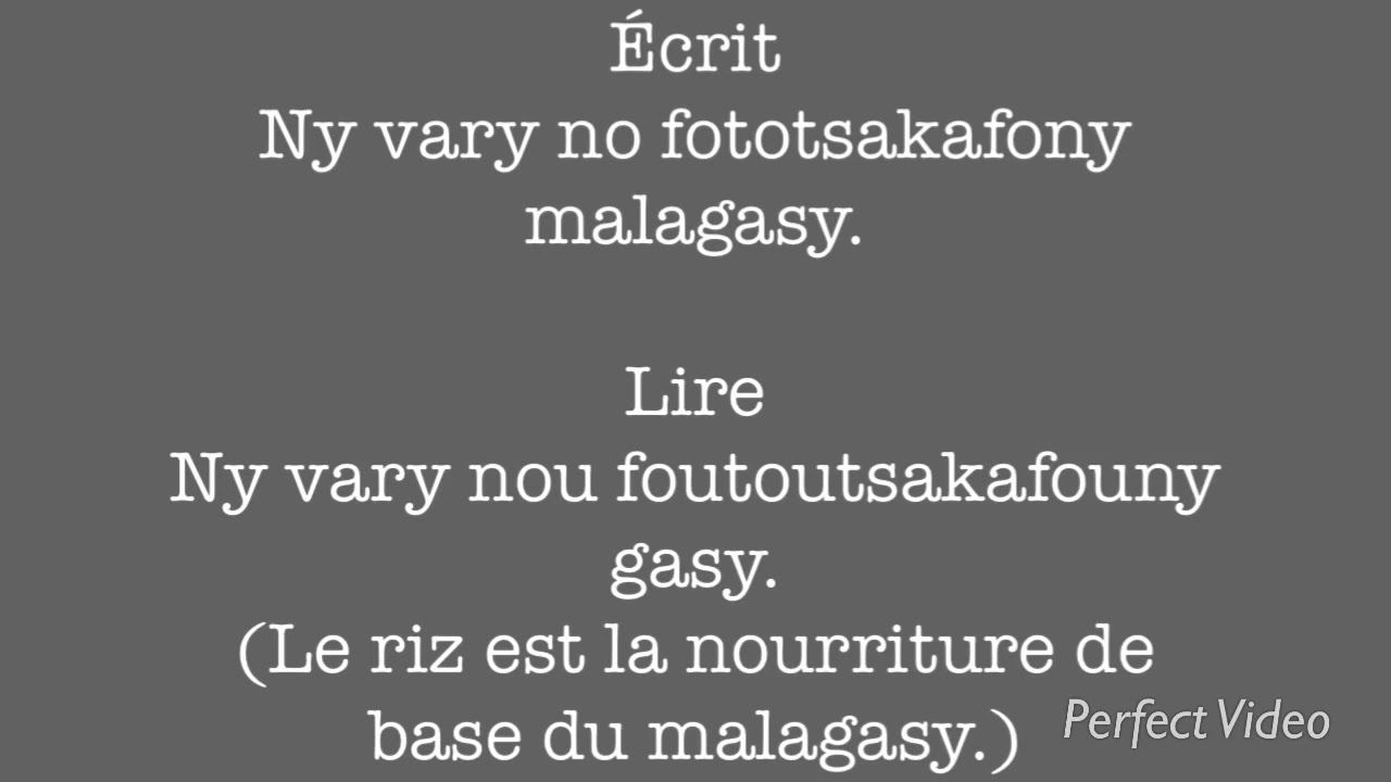 Apprendre à parler rapidement le Malgache partie 18