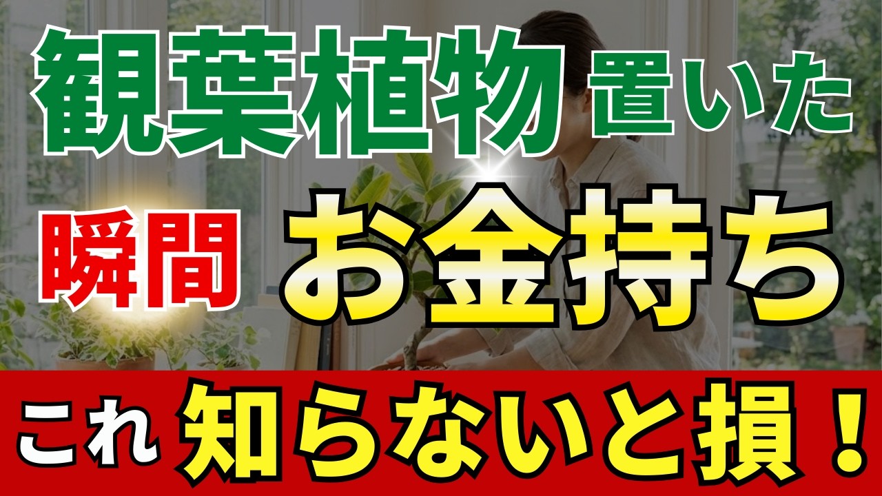 【即効】観葉植物を置いた瞬間、強運になる人の共通点を風水アドバイザーが解説